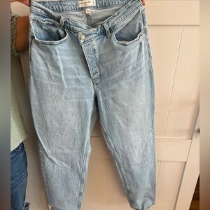 Abercrombie & Fitch Curve Love Jeans Women's 27/4 Short The Dad High Rise